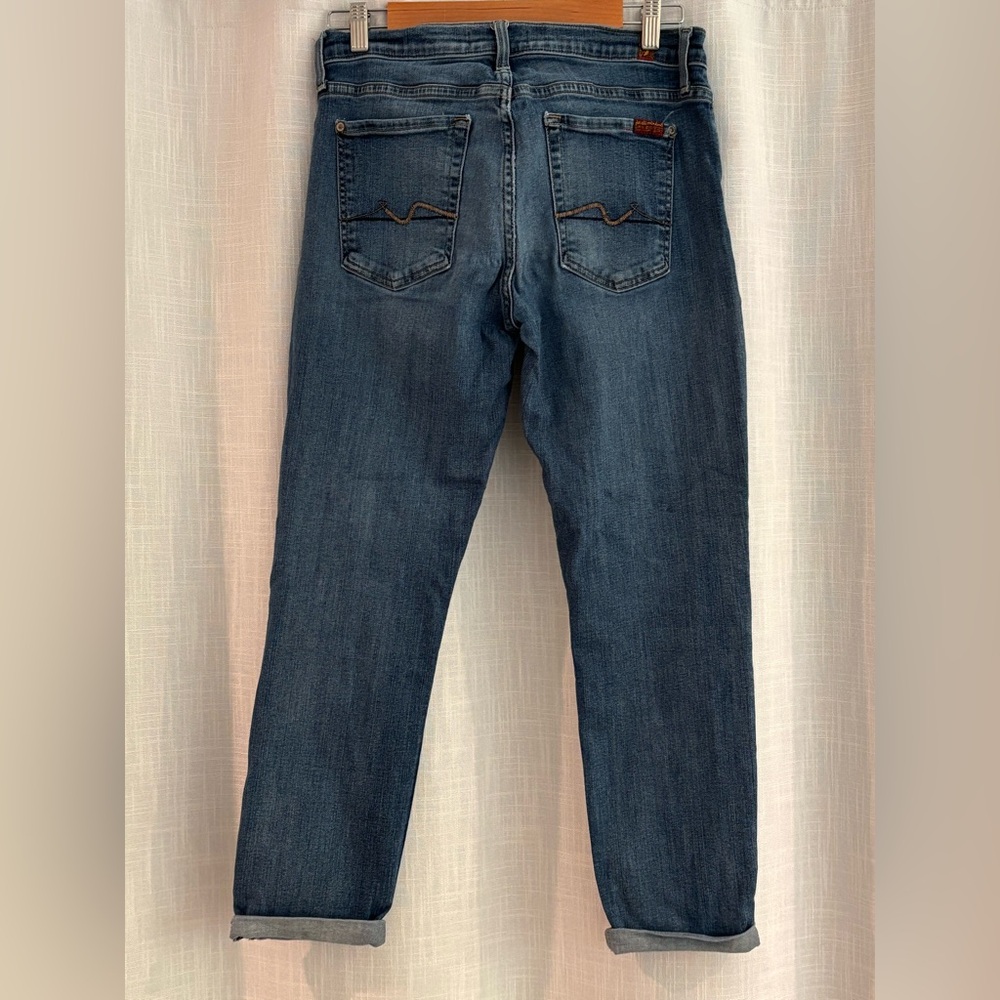 7 For All Mankind Women's Blue Ankle Jeans